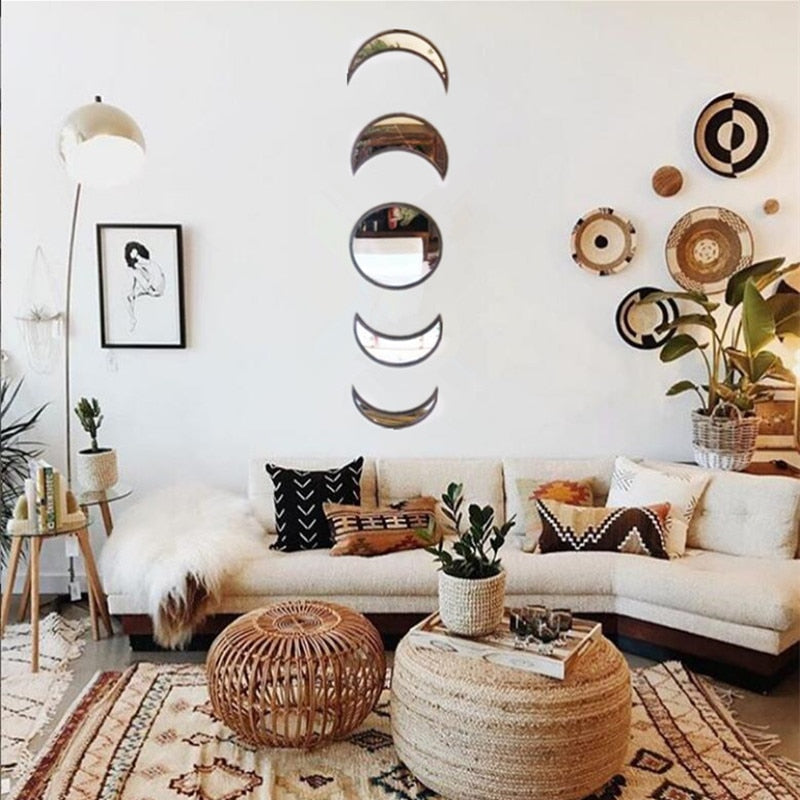 Retro Moon Decoration Acrylic Mirror