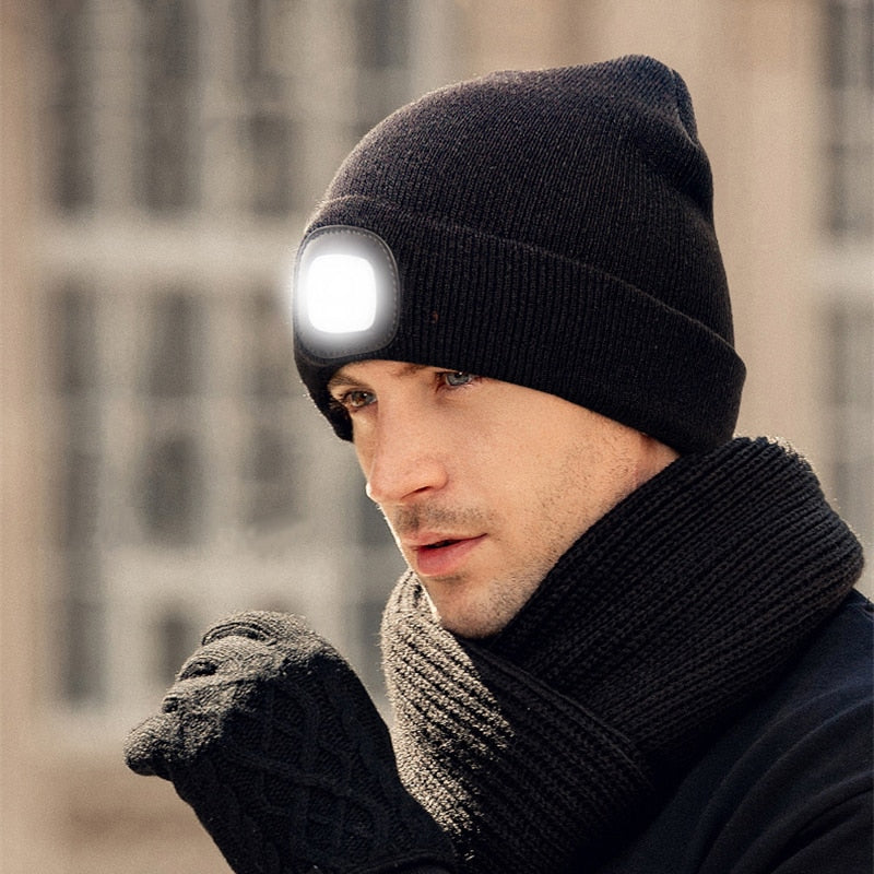 Winter Headlamp Cap