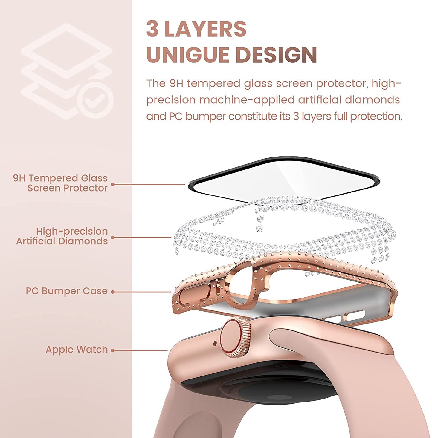 Diamond Case Cover for Apple Watch