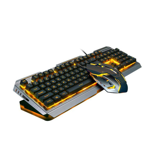 USB Wired Ergonomic Mechanical Keyboard & Mouse Set