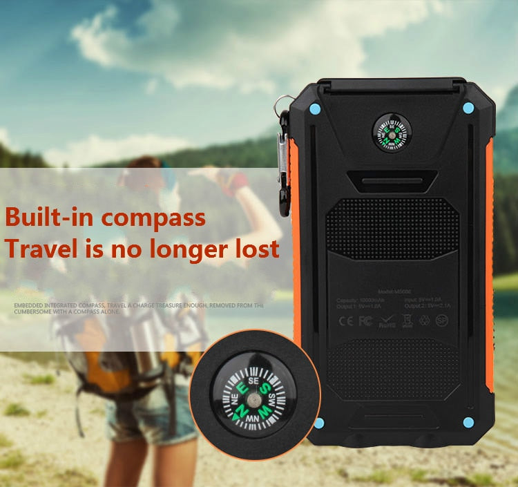 Solar Power Bank - Dual USB - 20000 mAh