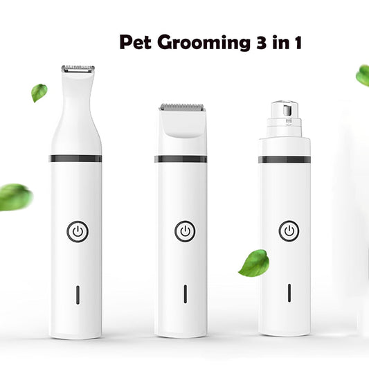 3-In-1 Rechargeable Grooming Device for Pets