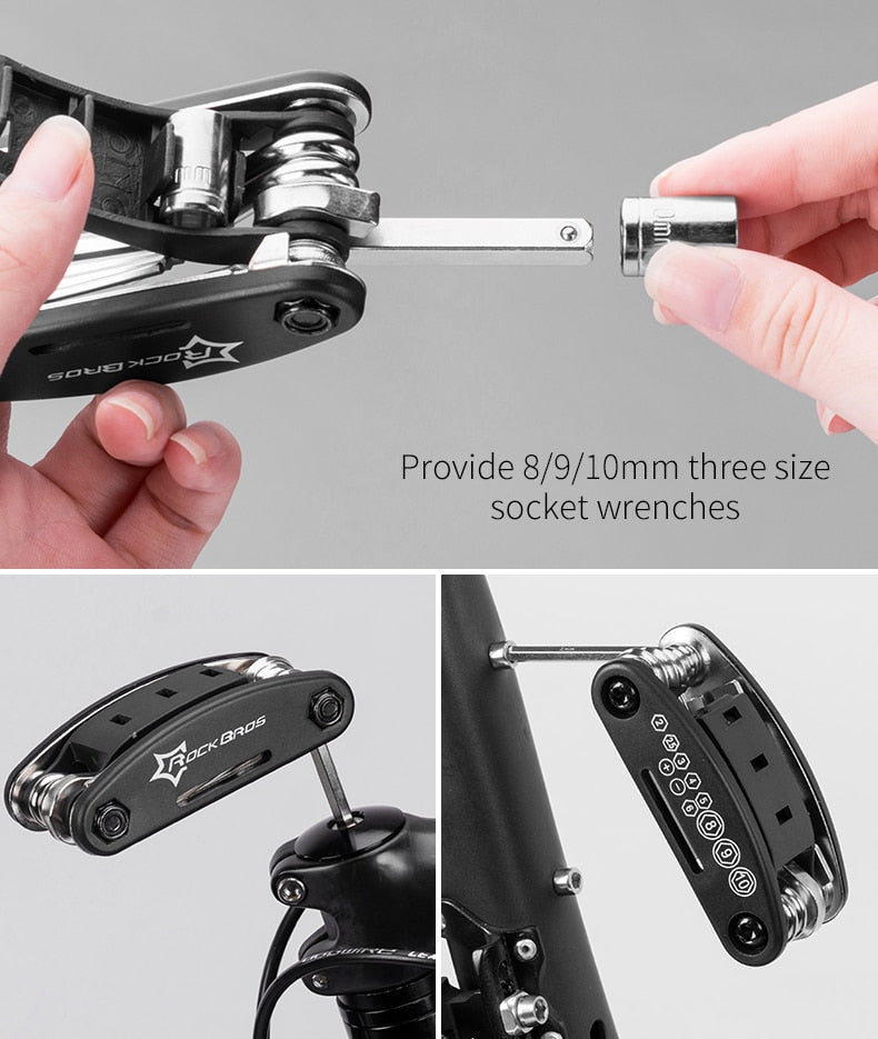 16 in 1 Multifunction Bicycle Repair Tools Kit
