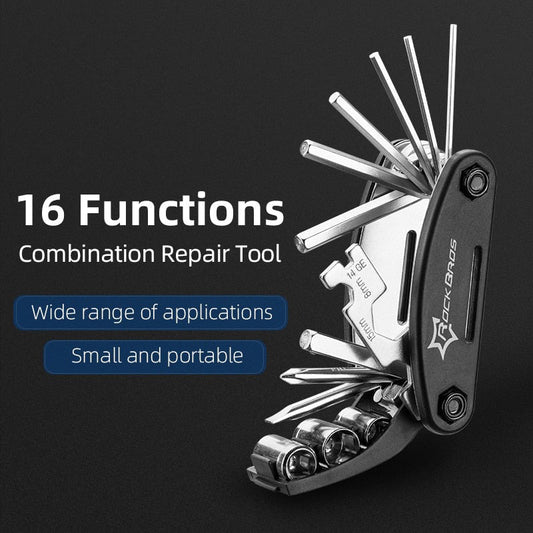 16 in 1 Multifunction Bicycle Repair Tools Kit